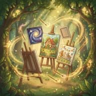 Paleta de colores y pinceles