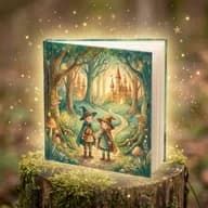 Child receiving a finished personalized storybook created with AI
