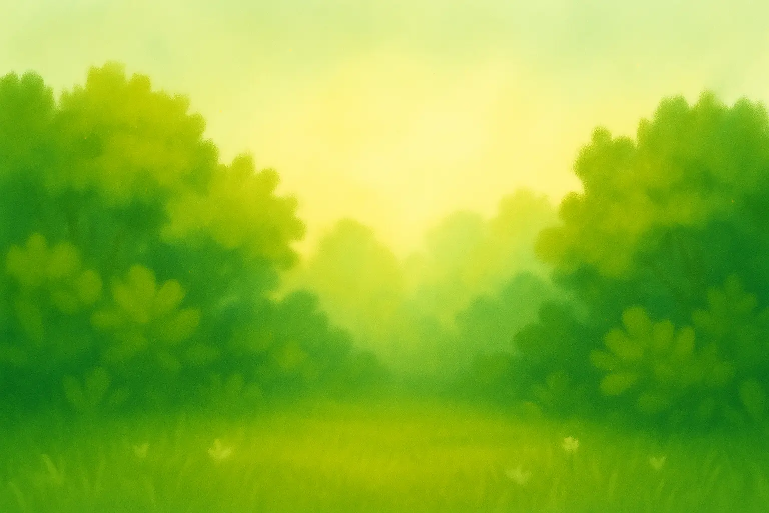 Bosque encantado al atardecer